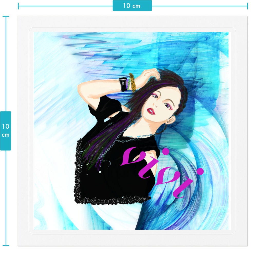 vivi自画像ステッカー