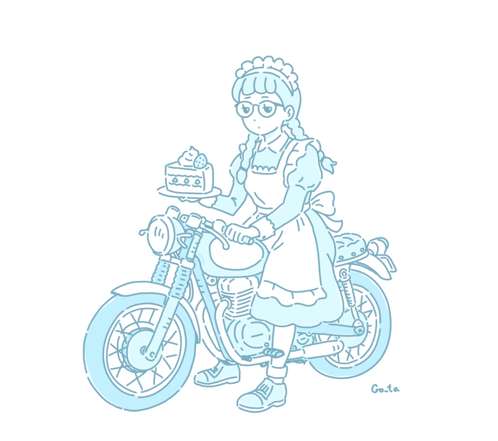 メイドさんのケーキ配達