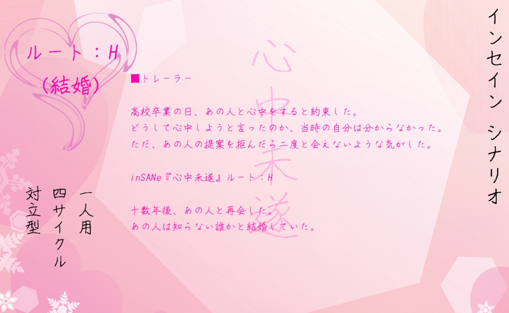 インセインシナリオ集『心中未遂』