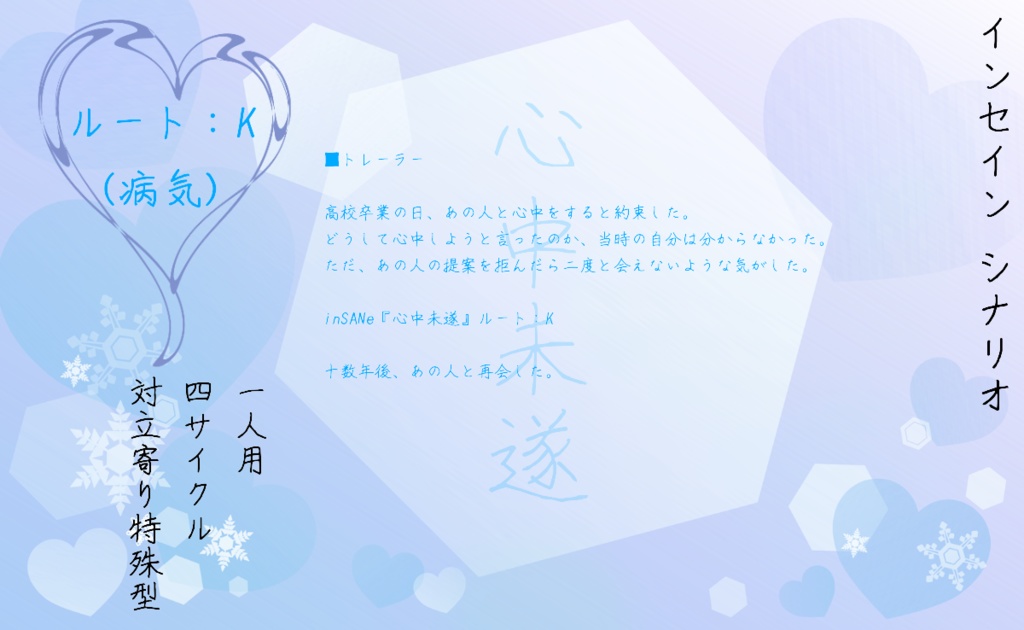 インセインシナリオ集『心中未遂』