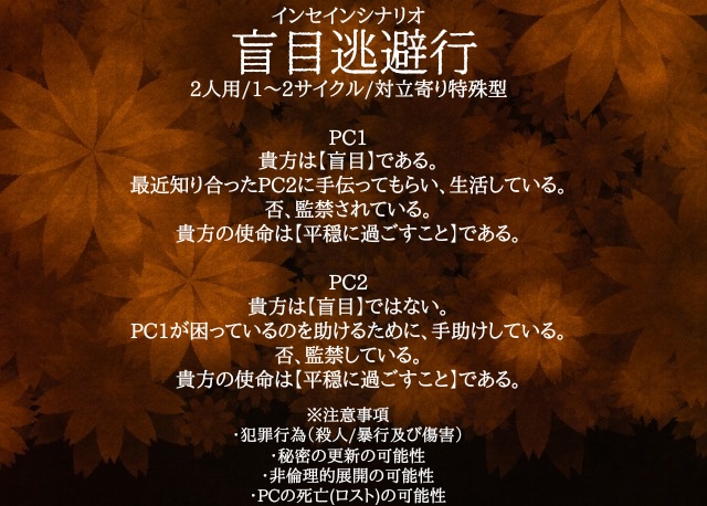 インセインシナリオ集『監禁箱庭Ⅱ』