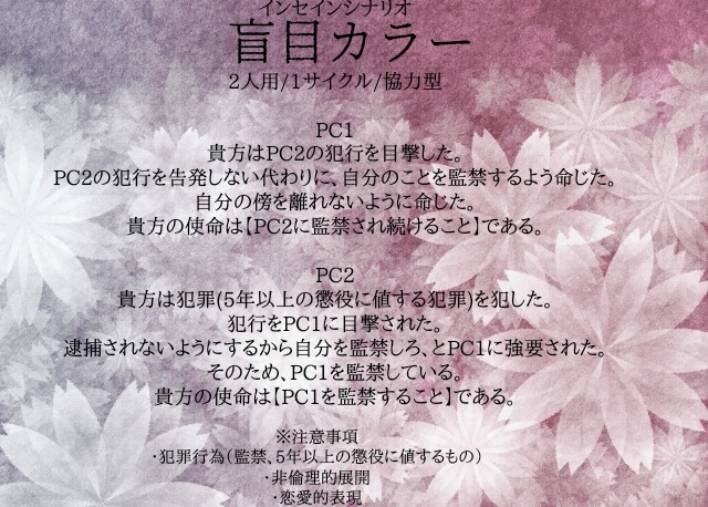 インセインシナリオ集『監禁箱庭Ⅱ』