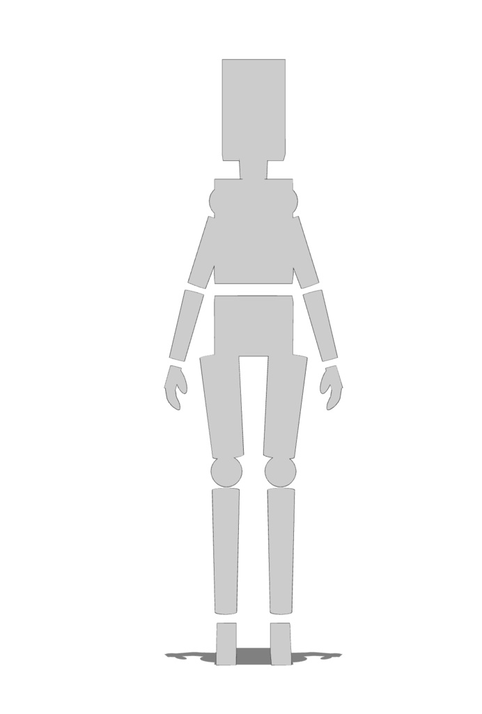 【クリスタ3D素材】箱型デッサン人形