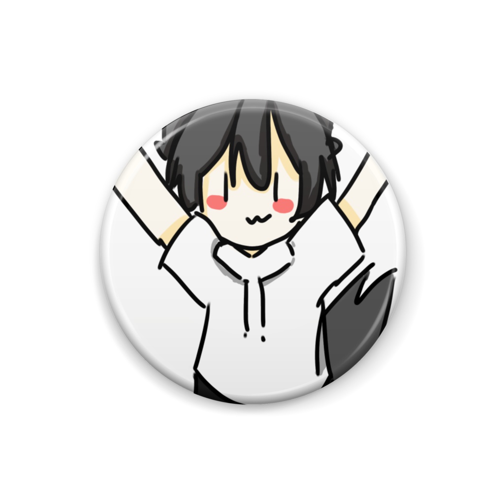 狼の子缶バッチ