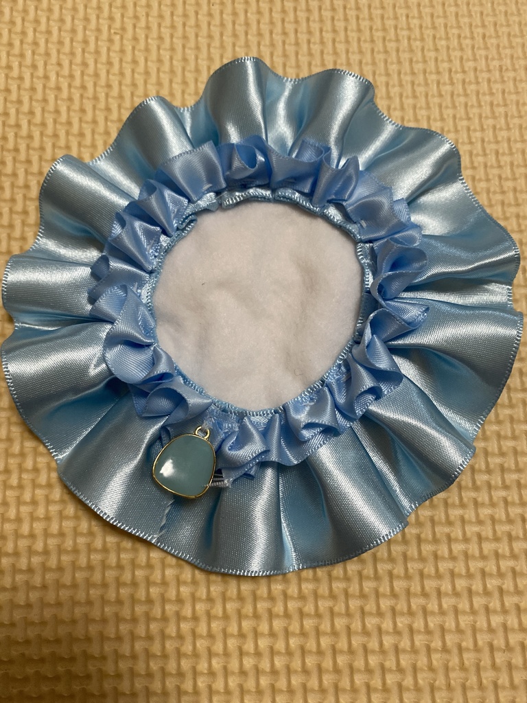 ロゼット 缶バッジ ジュエリー 青