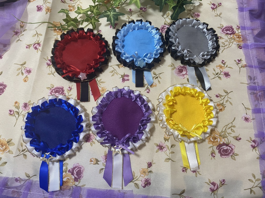 【AC】缶バッジ ロゼット リボンスター アナザーカラー