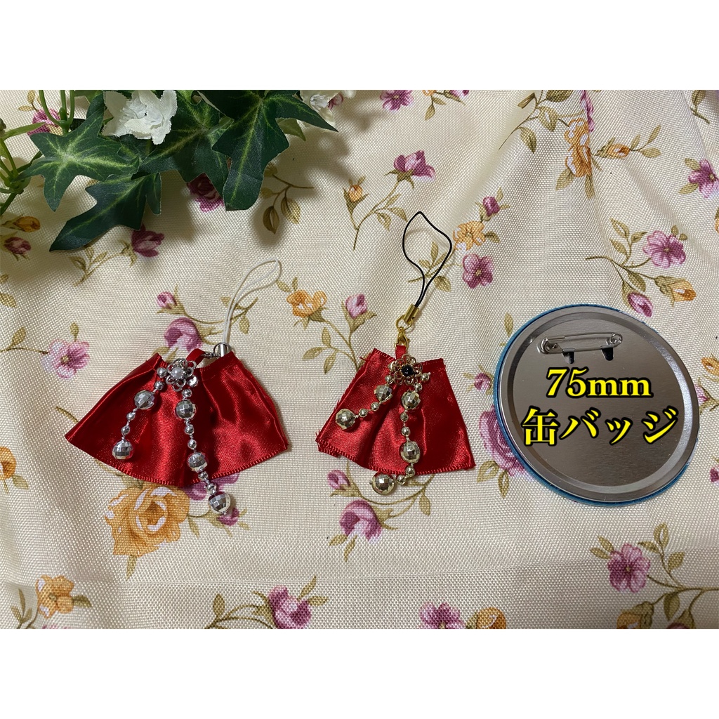 ロゼット ストラップ イヤリング