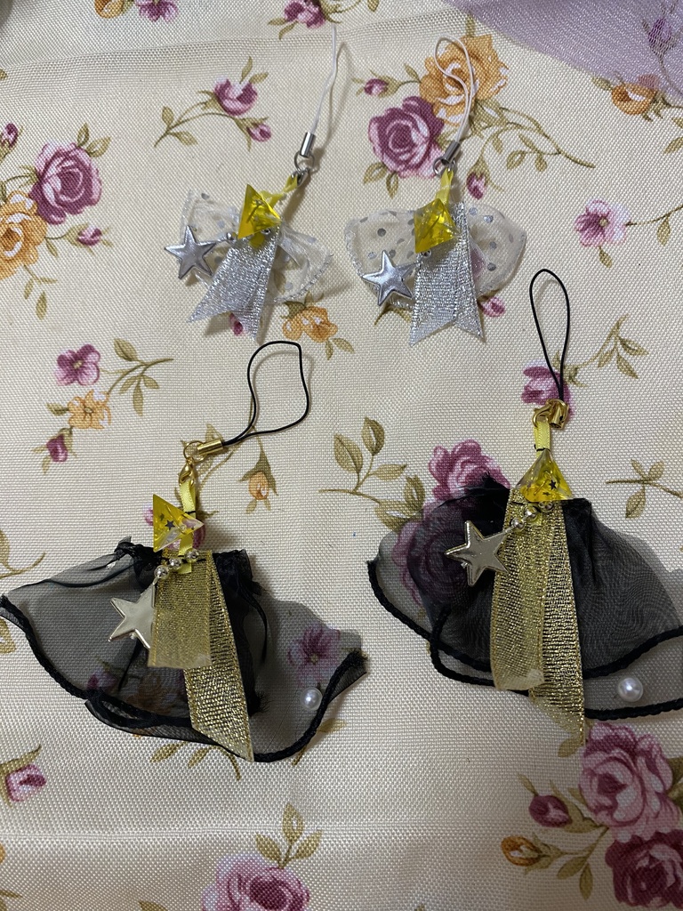 チュールトライアングルレジン 黄色