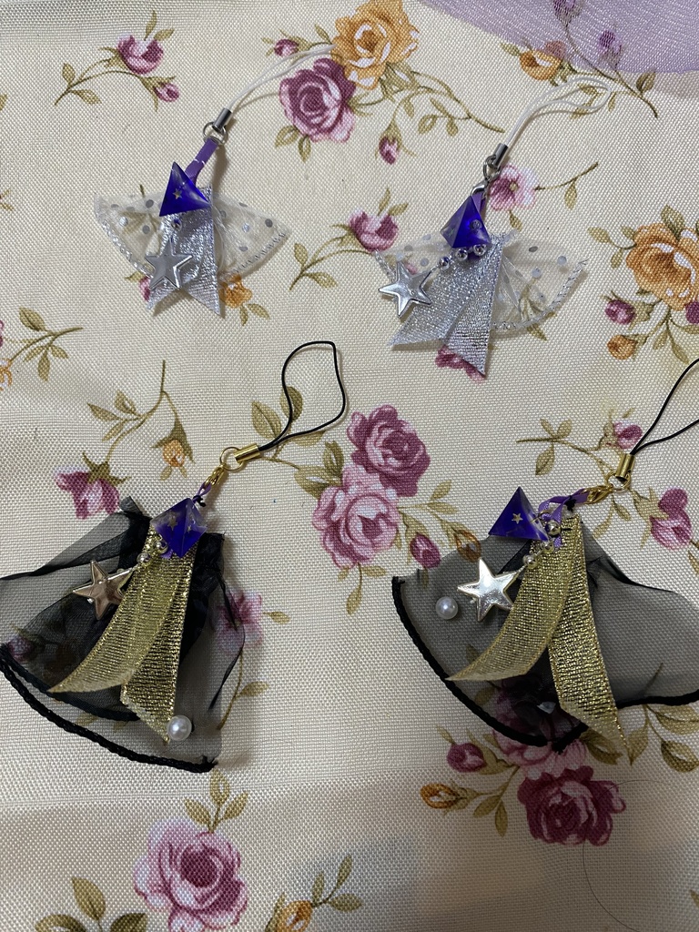 チュールトライアングルレジン 紫