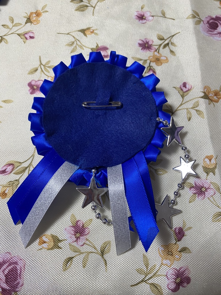 シューティングスター ロゼット 缶バッジ 青