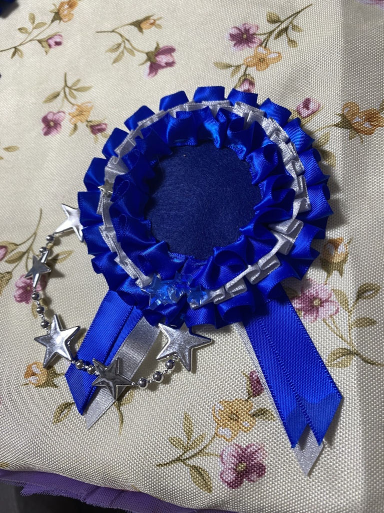 シューティングスター ロゼット 缶バッジ 青