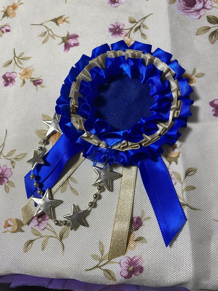 シューティングスター ロゼット 缶バッジ 青