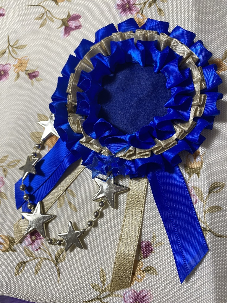 シューティングスター ロゼット 缶バッジ 青