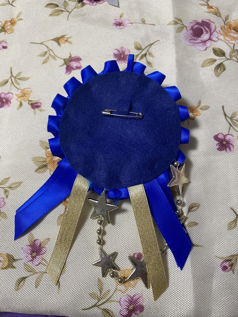 シューティングスター ロゼット 缶バッジ 青