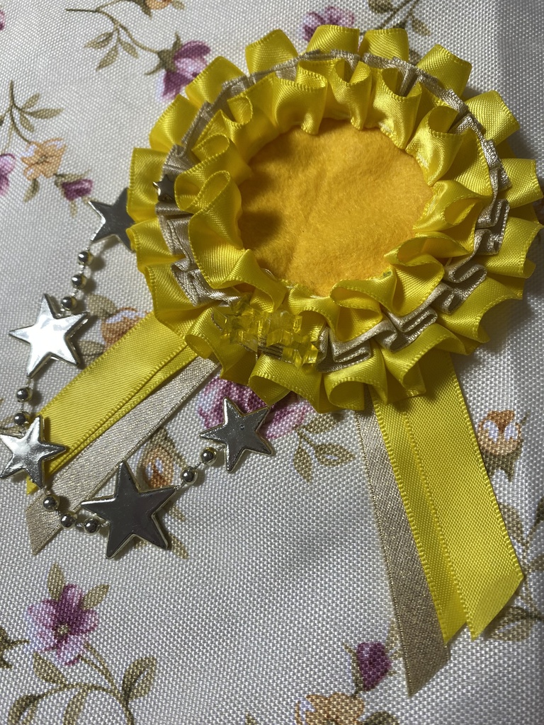 シューティングスター ロゼット 缶バッジ 黄色