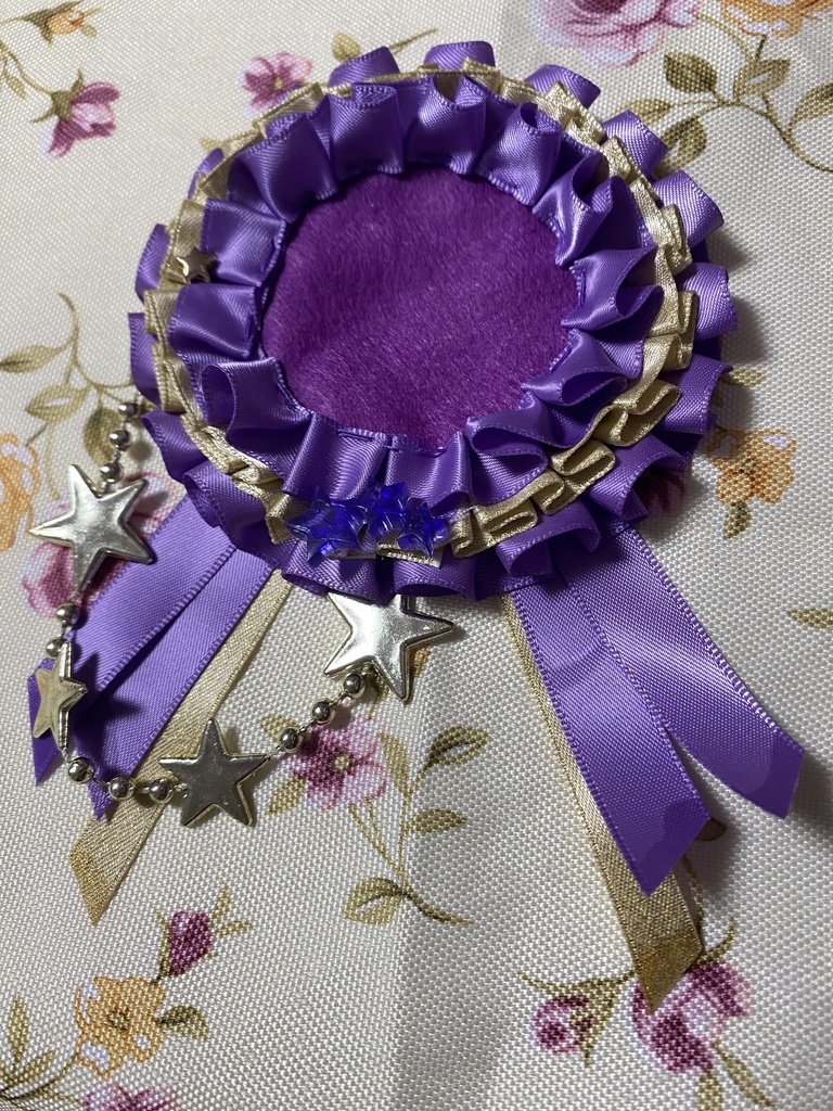 シューティングスター ロゼット 缶バッジ 紫