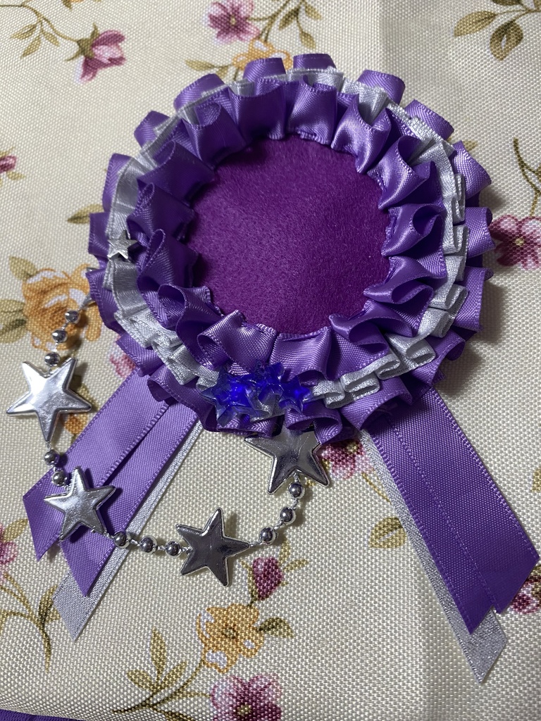 シューティングスター ロゼット 缶バッジ 紫