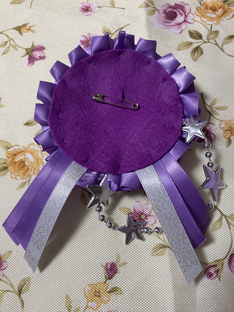 シューティングスター ロゼット 缶バッジ 紫