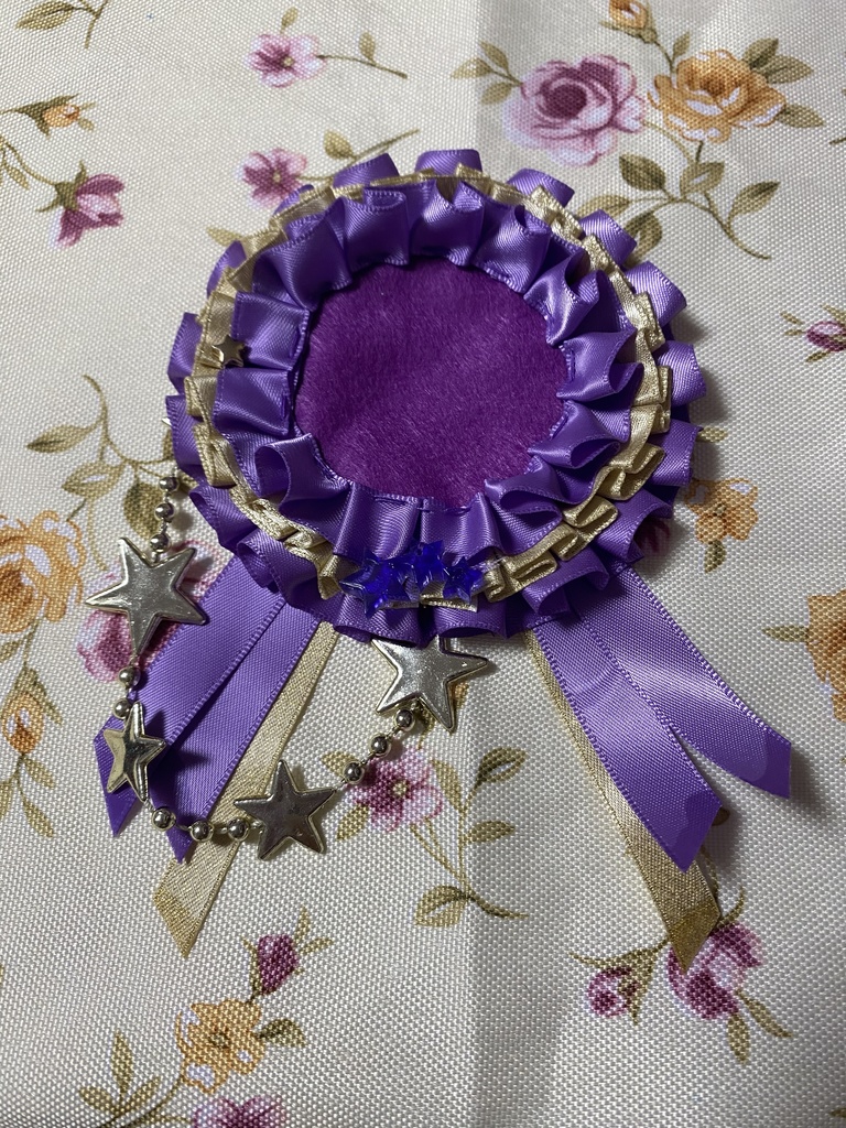 シューティングスター ロゼット 缶バッジ 紫