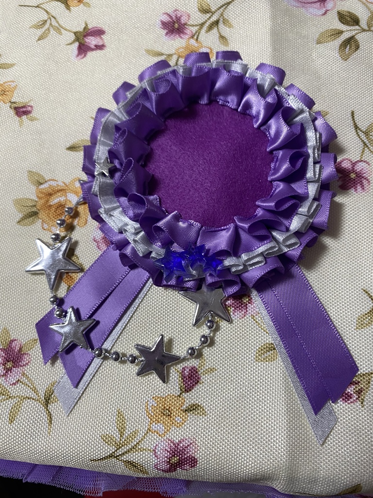 シューティングスター ロゼット 缶バッジ 紫