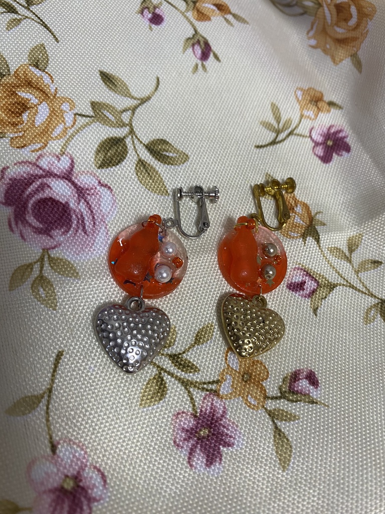 ドリンクミー ストラップ イヤリング ピアス 赤