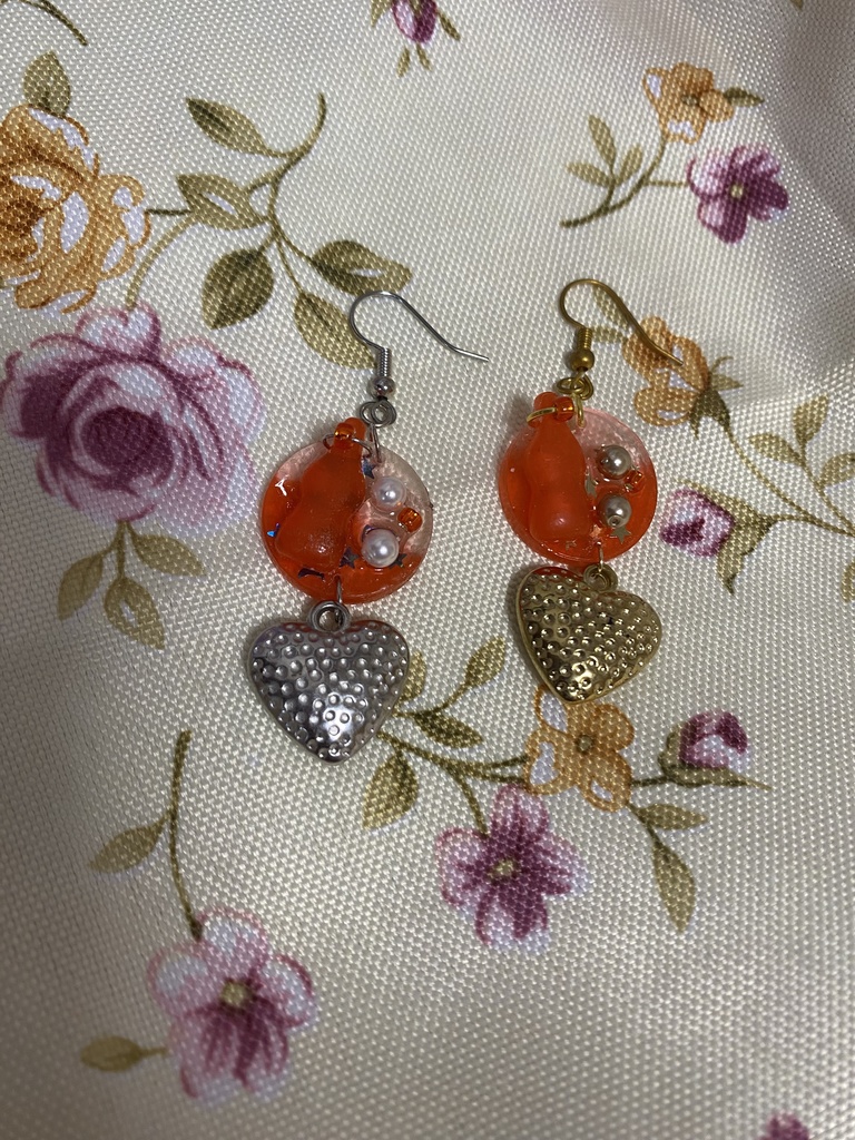 ドリンクミー ストラップ イヤリング ピアス 赤