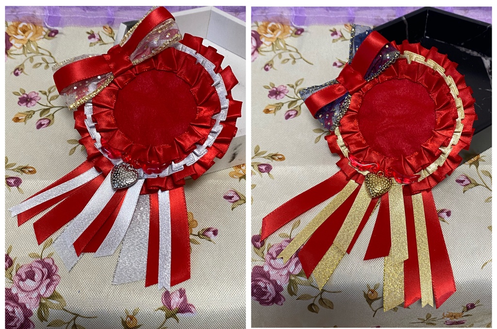 エンジェルハート ロゼット 缶バッジ 赤