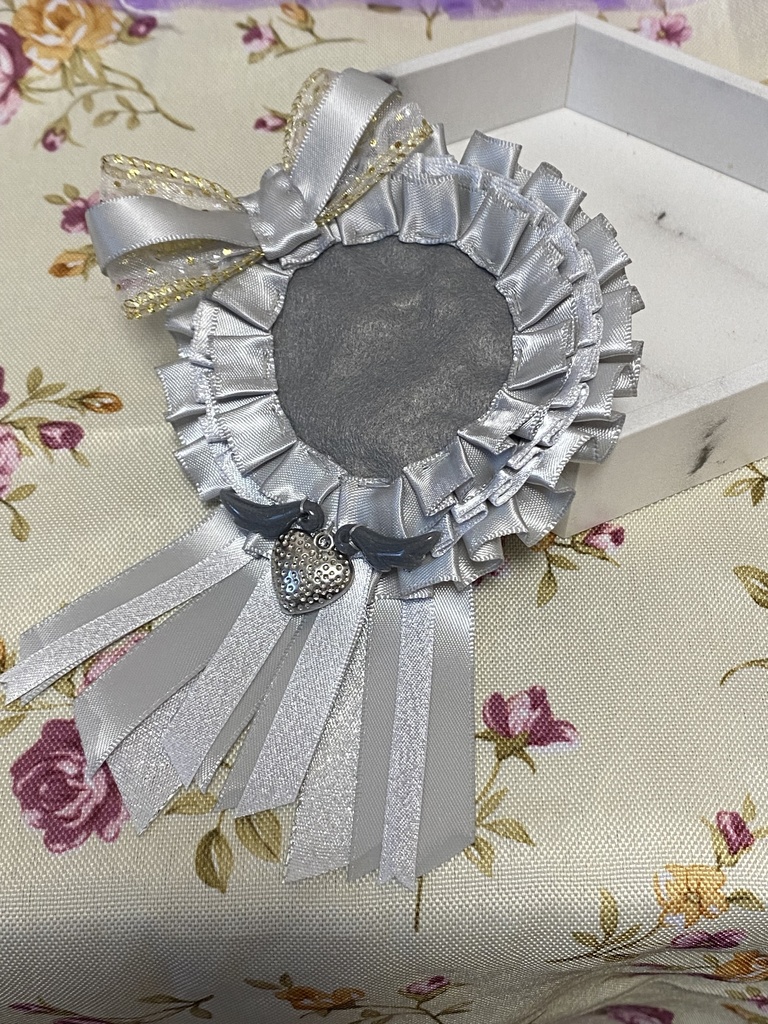 エンジェルハート ロゼット 缶バッジ 灰