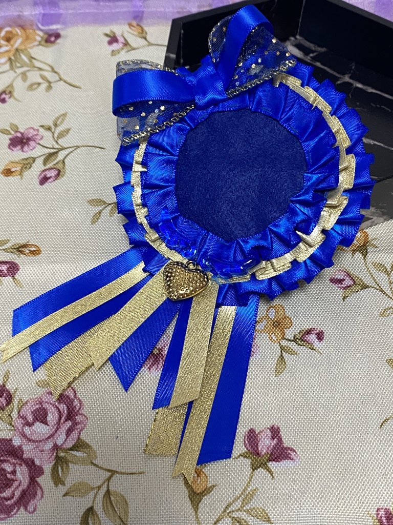 エンジェルハート ロゼット 缶バッジ 青