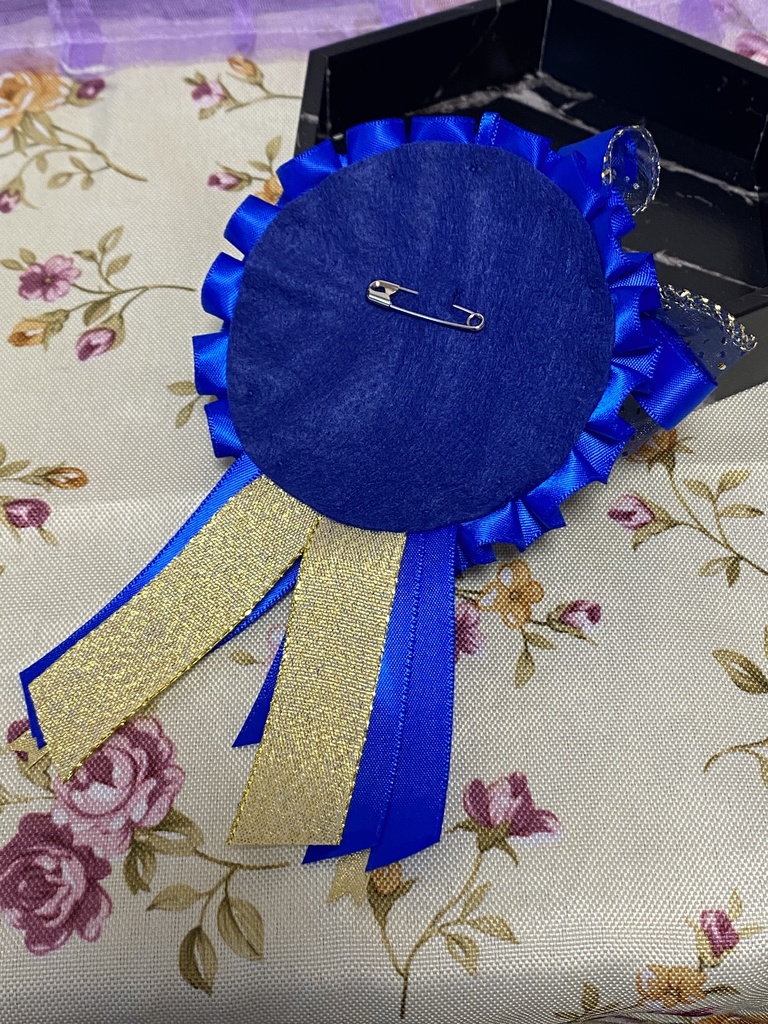 エンジェルハート ロゼット 缶バッジ 青