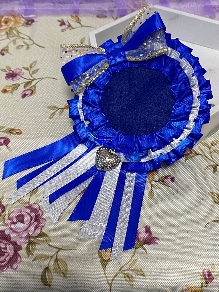 エンジェルハート ロゼット 缶バッジ 青