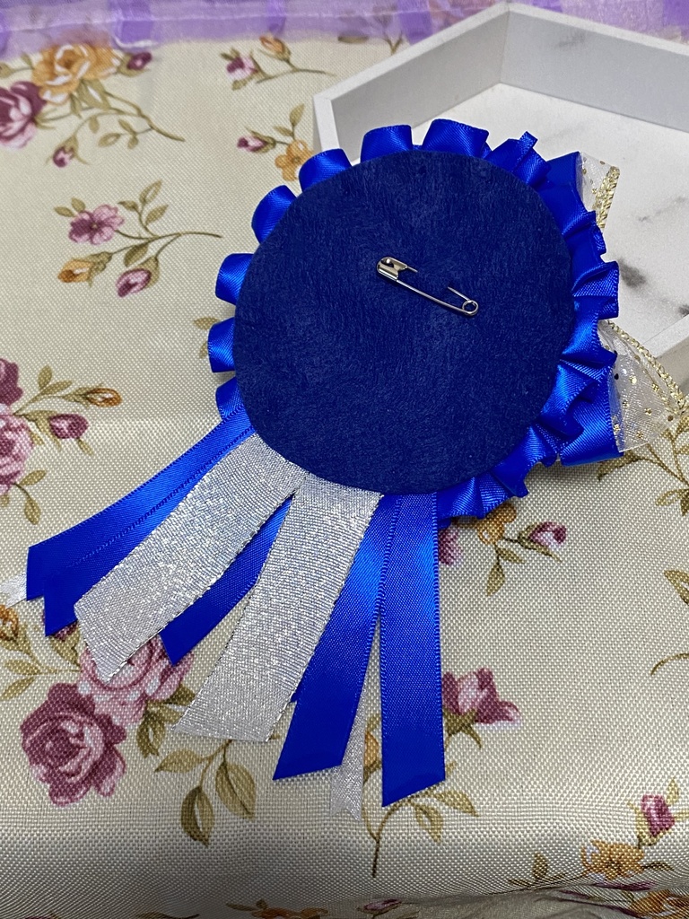 エンジェルハート ロゼット 缶バッジ 青