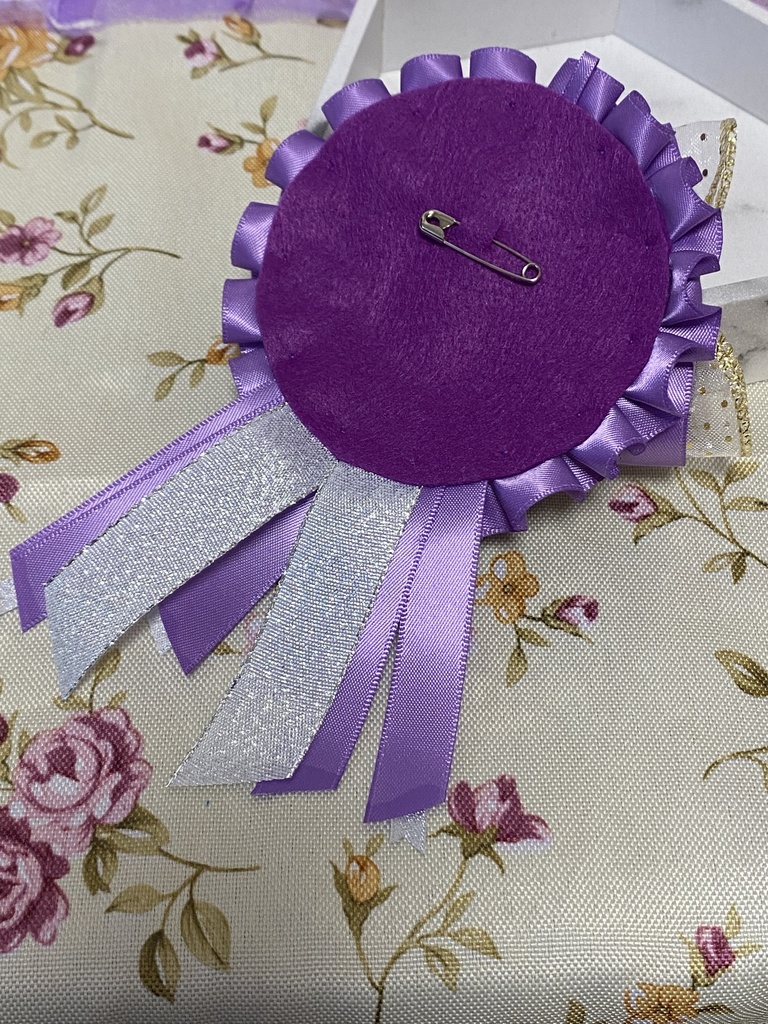 エンジェルハート ロゼット 缶バッジ 紫