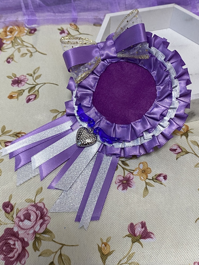 エンジェルハート ロゼット 缶バッジ 紫