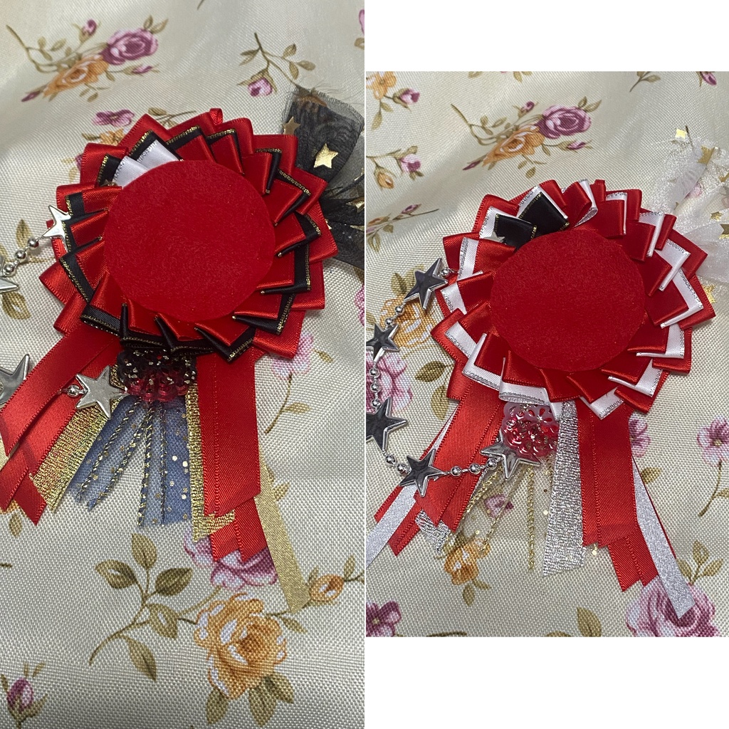 スターゲイザー ロゼット 缶バッジ 赤