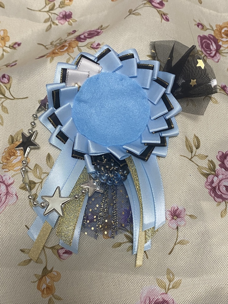 スターゲイザー ロゼット 缶バッジ 水色