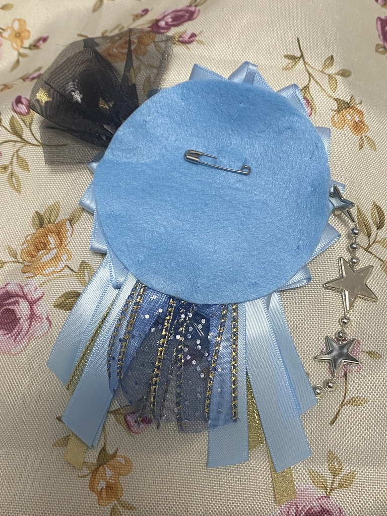 スターゲイザー ロゼット 缶バッジ 水色