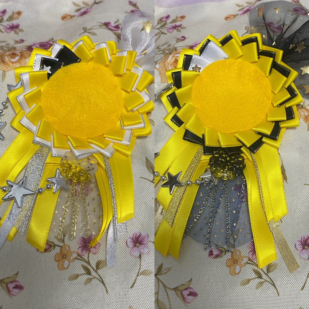 スターゲイザー ロゼット 缶バッジ 黄色