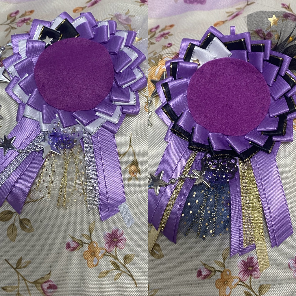 スターゲイザー ロゼット 缶バッジ 紫