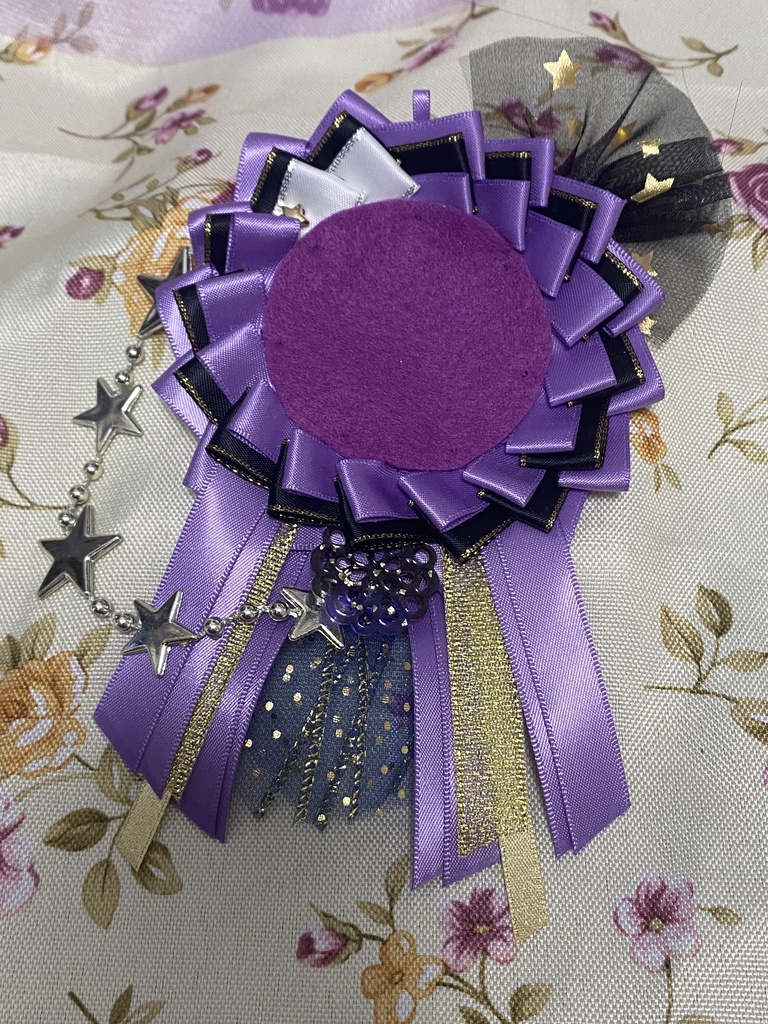 スターゲイザー ロゼット 缶バッジ 紫