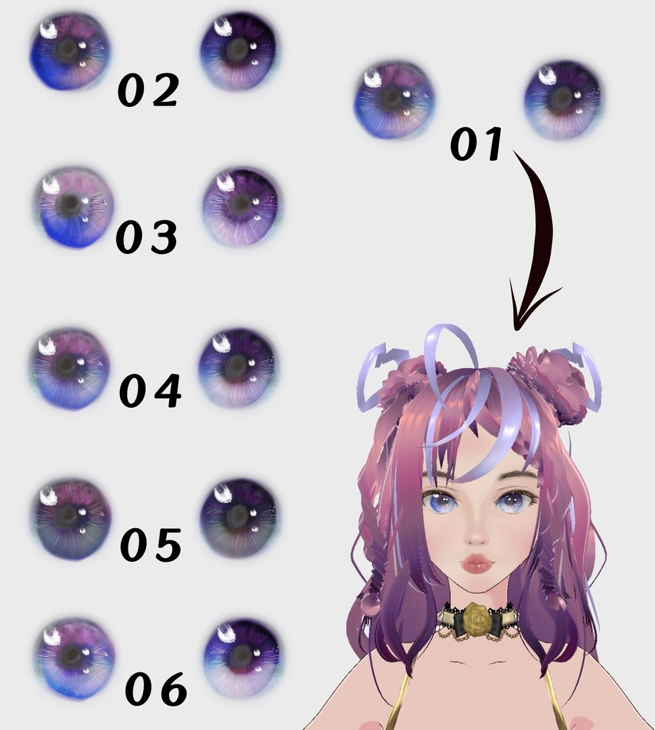 Watercolor beaded odd eyes