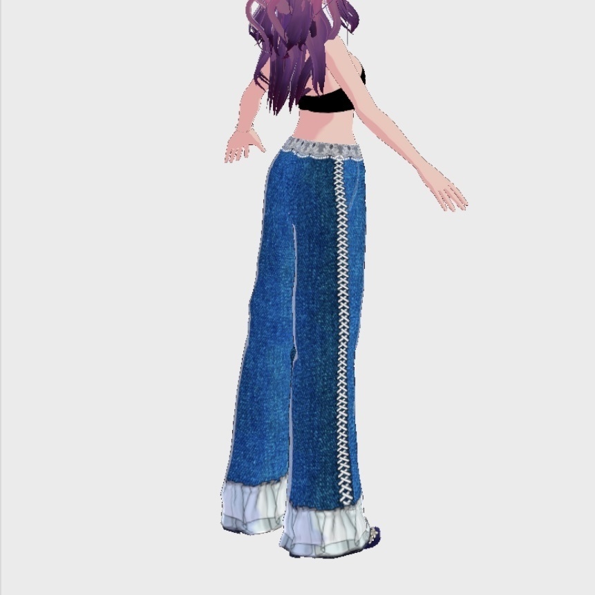 Flare Jeans with corsette details