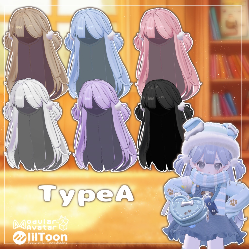 ぱうぱうぱぴーHair【VRC想定】