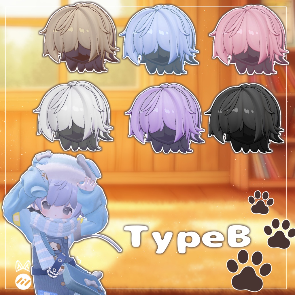 ぱうぱうぱぴーHair【VRC想定】