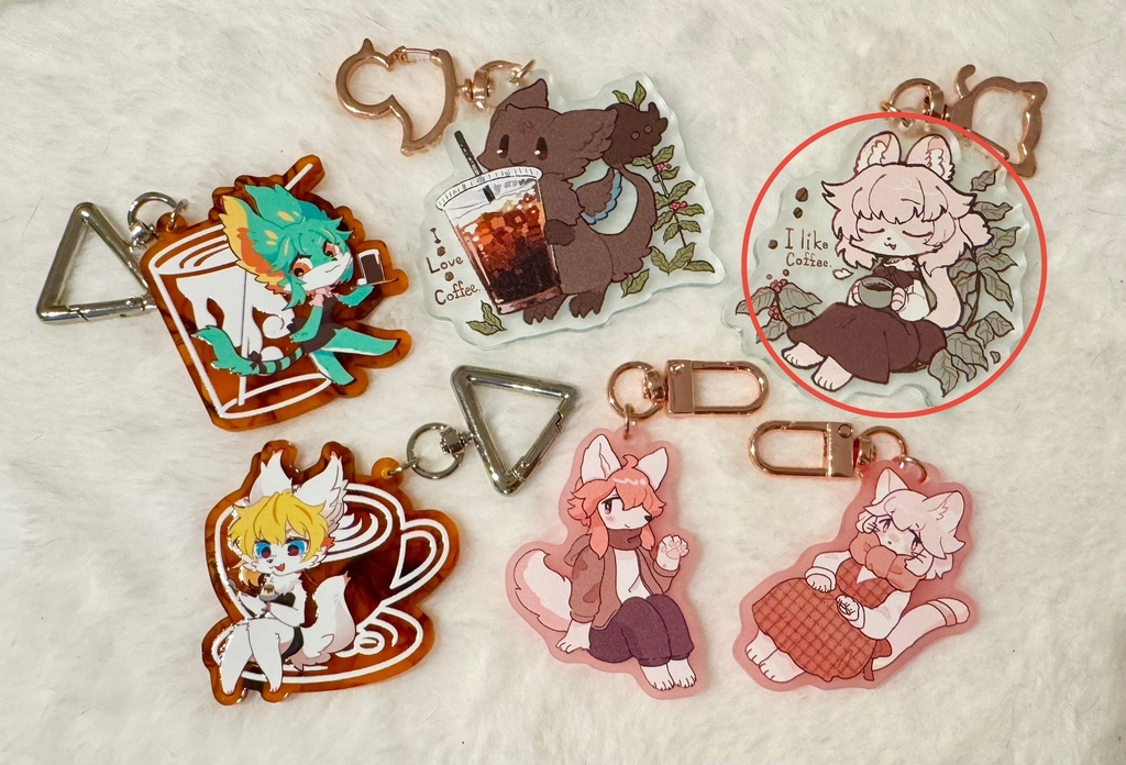 アクリルキーホルダー「代理猫と珈琲」