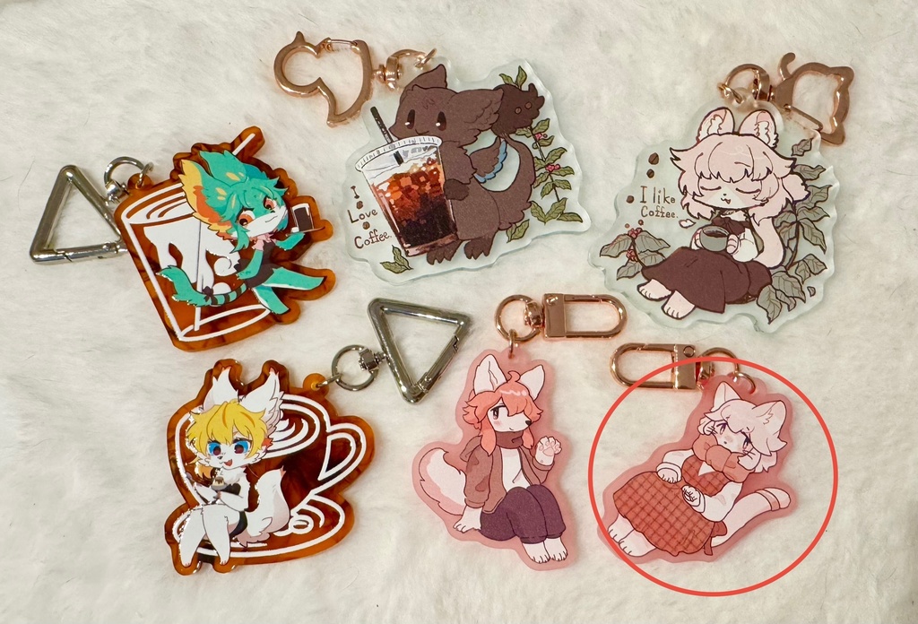 アクリルキーホルダー「冬の代理猫」