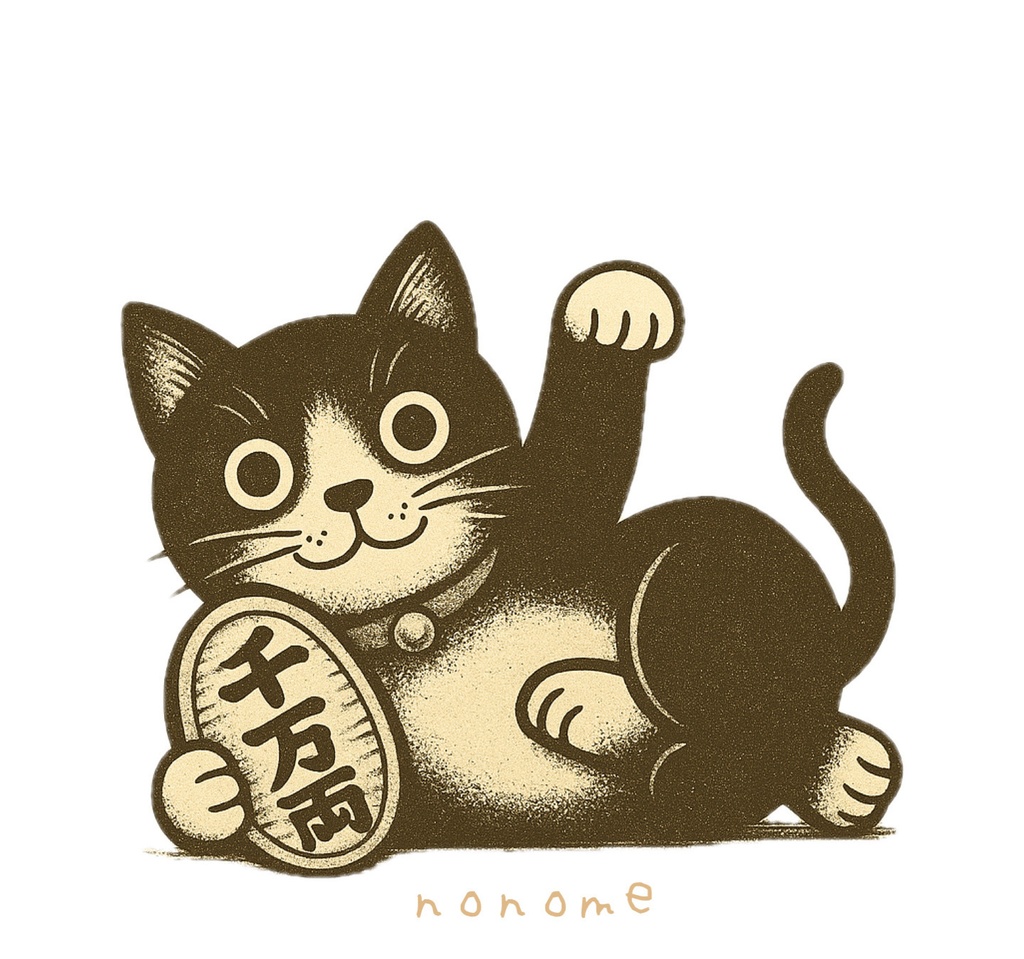 福招き猫コロり
