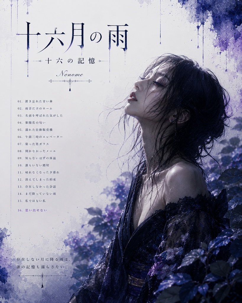 1ヶ月間限定発売‼️Nonome officialミュージックビデオ　十六月の雨  MV」ジャケット、Nonome壁紙付き