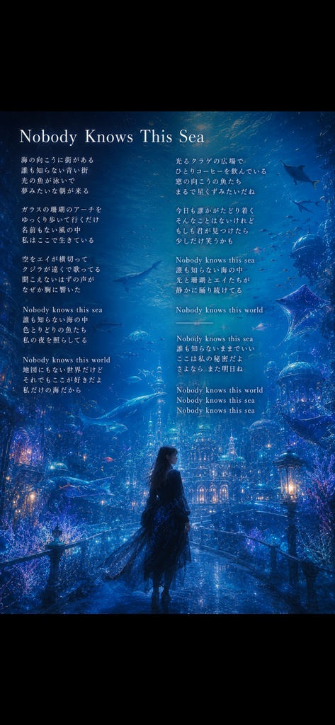 Nobody knows this sea　楽曲、音源、ジャケット、歌詞カード、壁紙