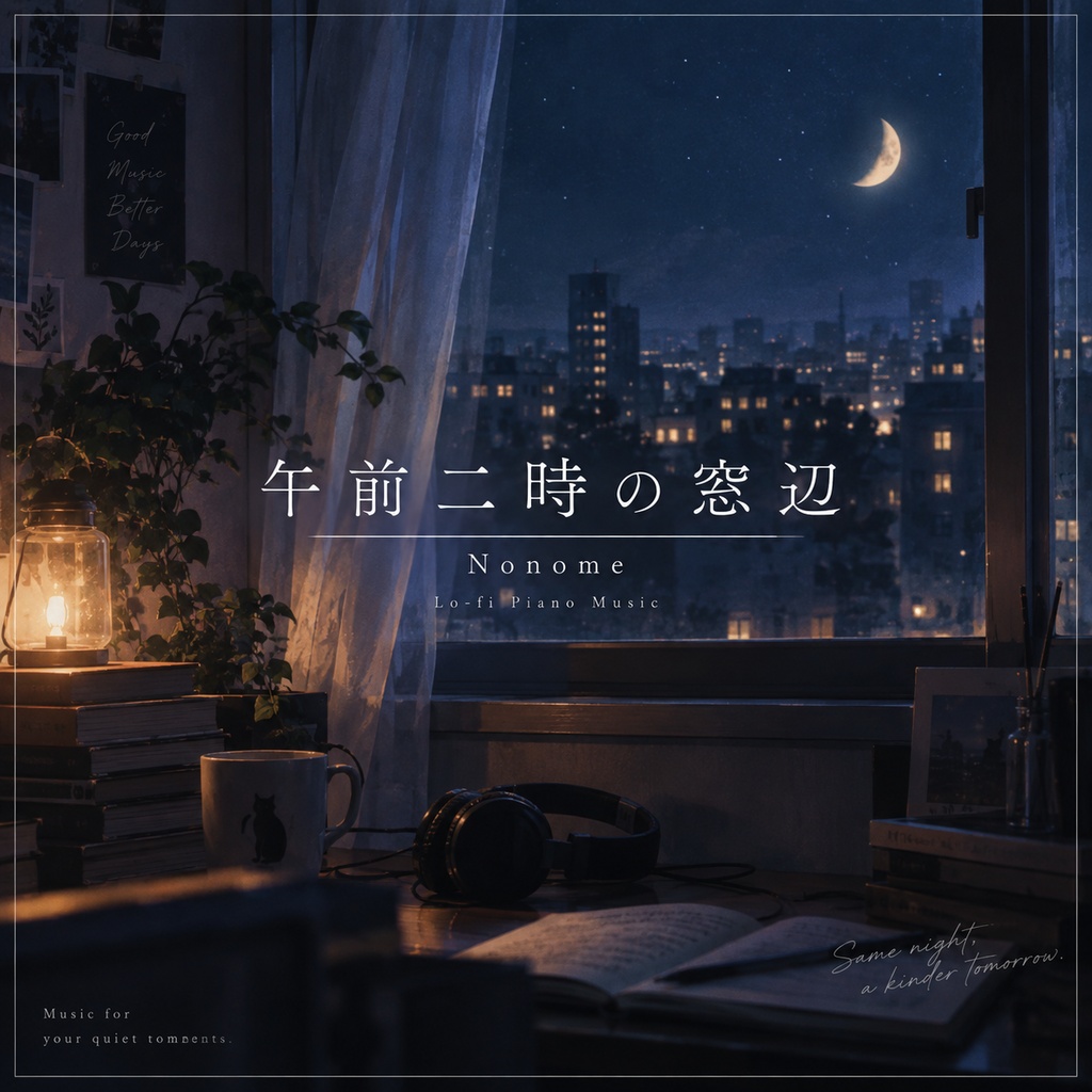 無料【Lo-fi BGM】午前二時の窓辺|作業用・勉強用・リラックス用インスト音源 / Nonome